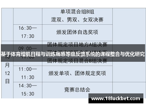 基于体育增肌日程与训练痛感等级反馈系统的课程整合与优化研究